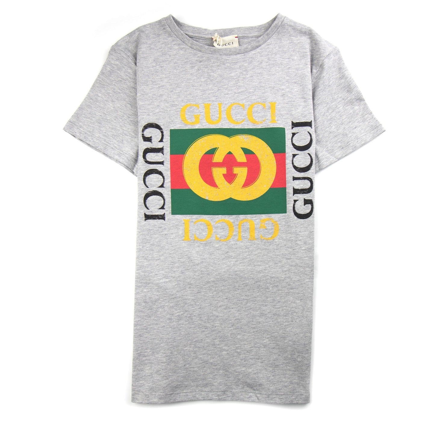 Gucci Junior Gucci Logo T-Shirt Light Grey