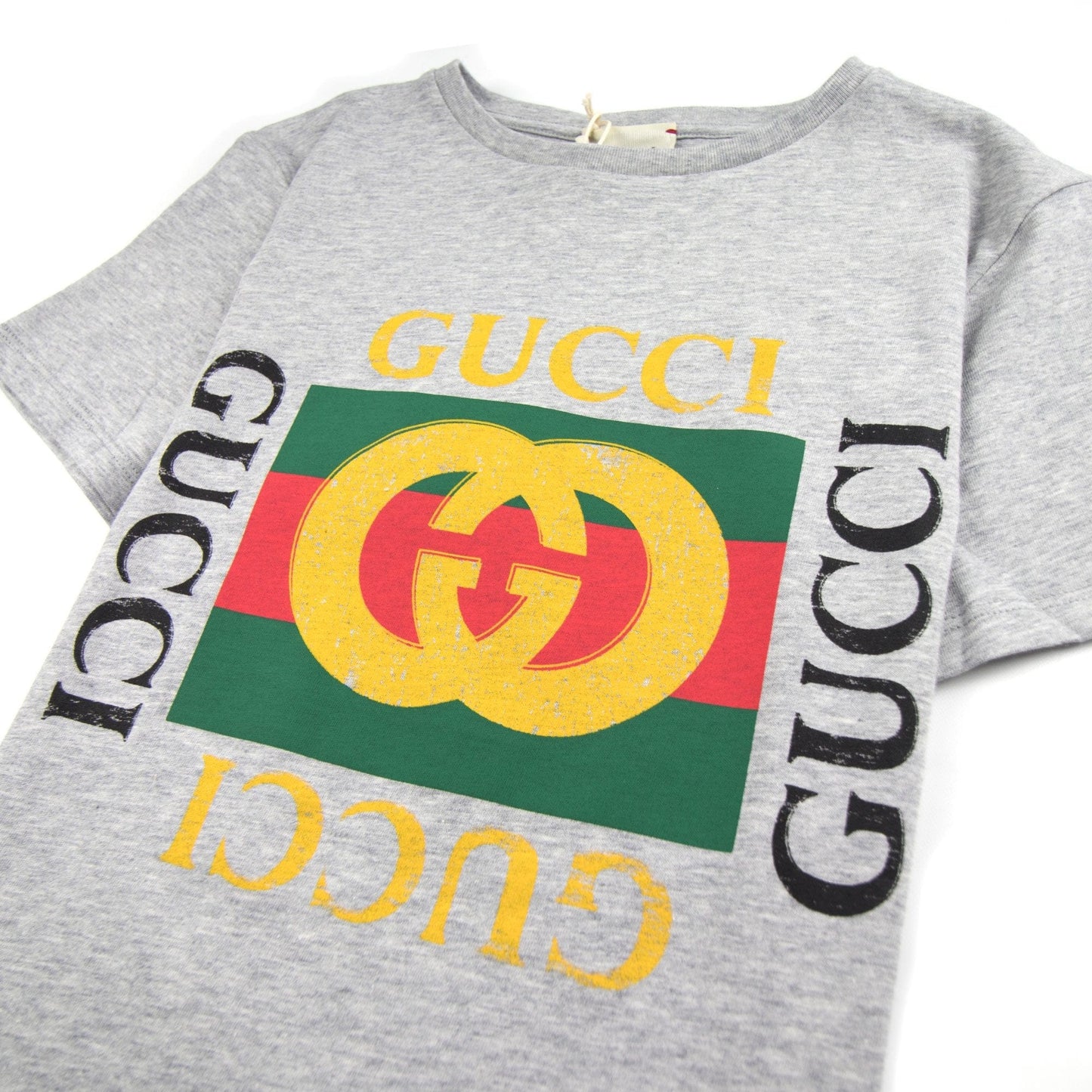 Gucci Junior Gucci Logo T-Shirt Light Grey