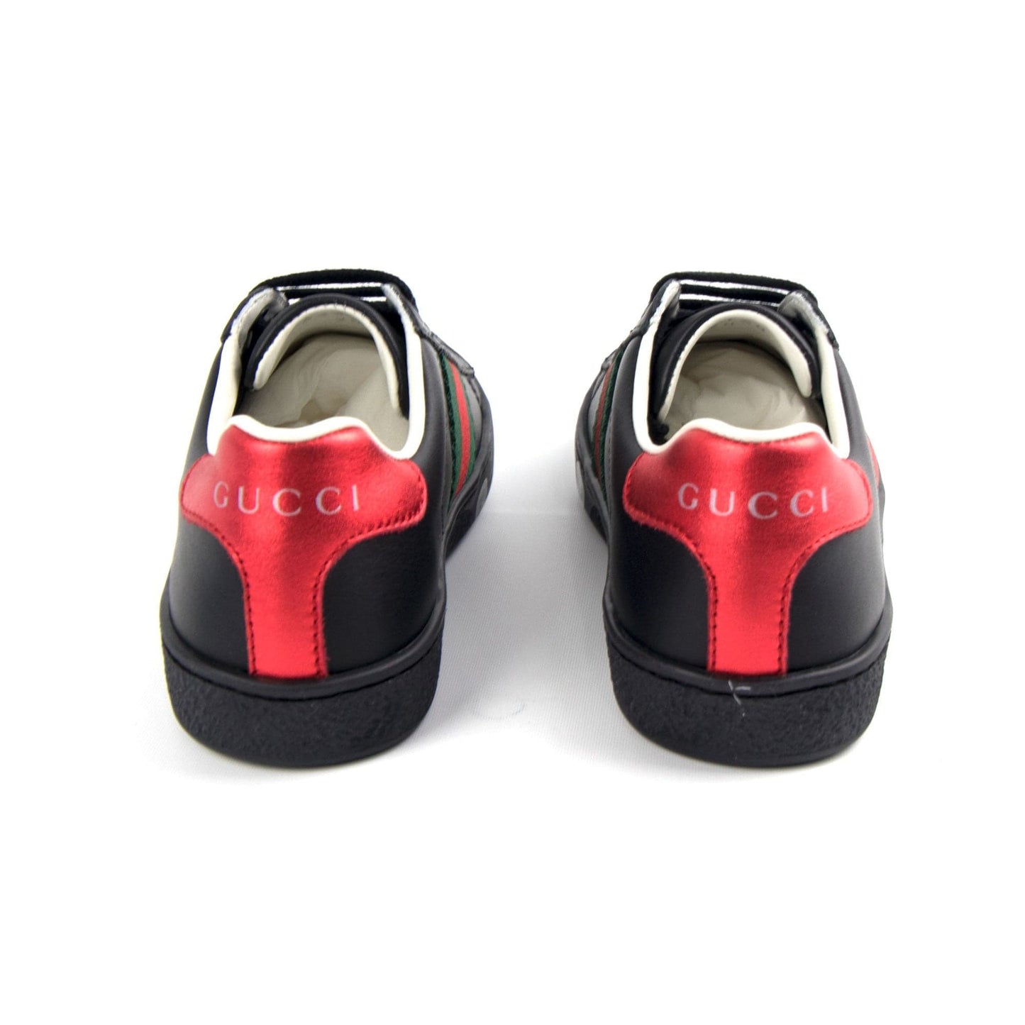 Gucci Junior Ace Leather Sneaker Black