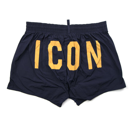 Dsquared2 Icon Swim Shorts Navy/Yellow