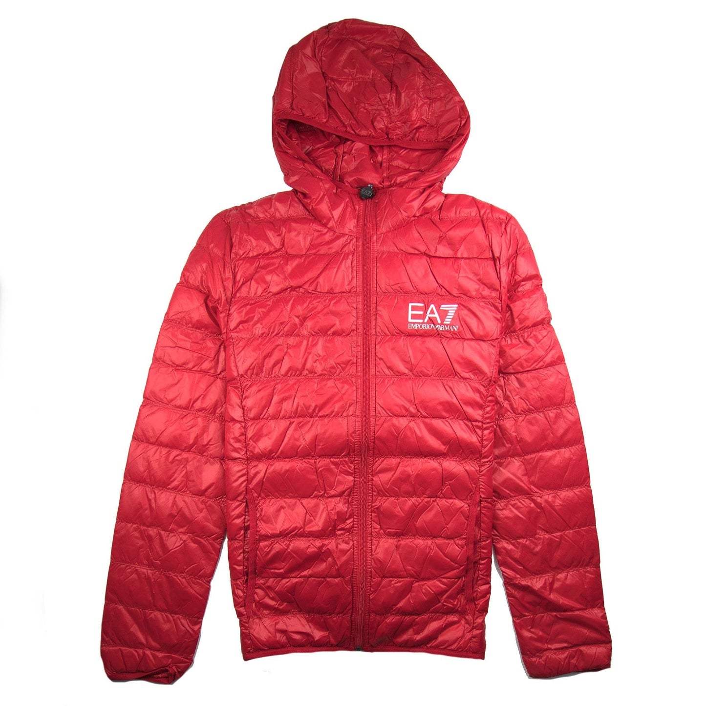 EA7 Emporio Armani Hooded Down Jacket Red