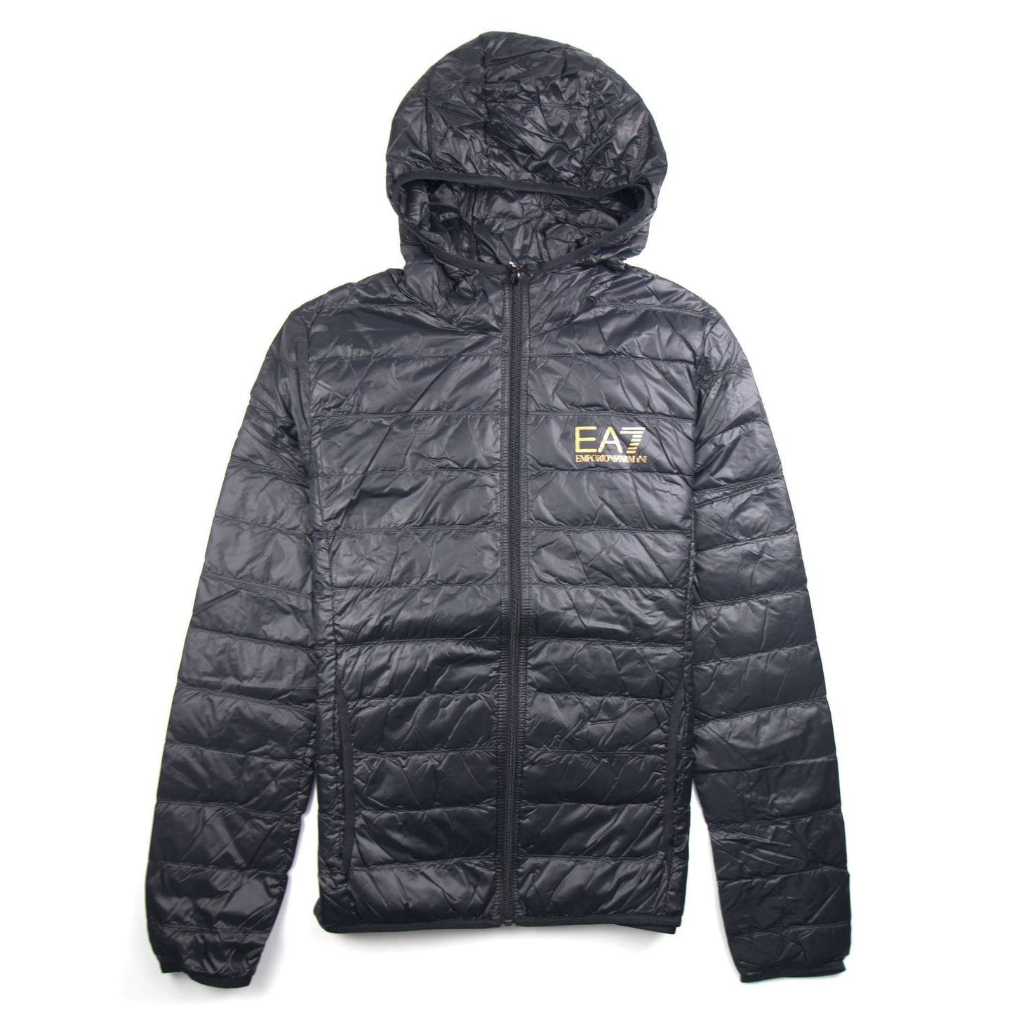 EA7 Emporio Armani Hooded Down Jacket Black/Gold