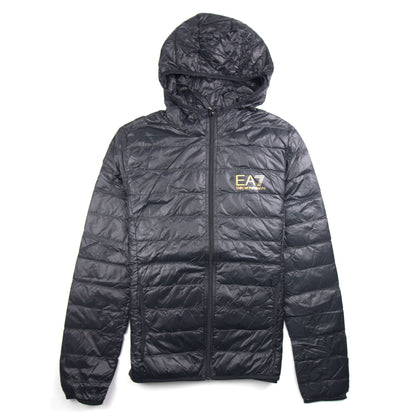 EA7 Emporio Armani Hooded Down Jacket Black/Gold