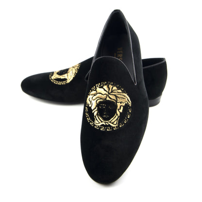 Versace Medusa Loafer Velour Black