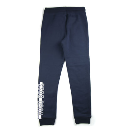 Hugo Boss Kids Rubber Logo Tracksuit Bottoms Navy
