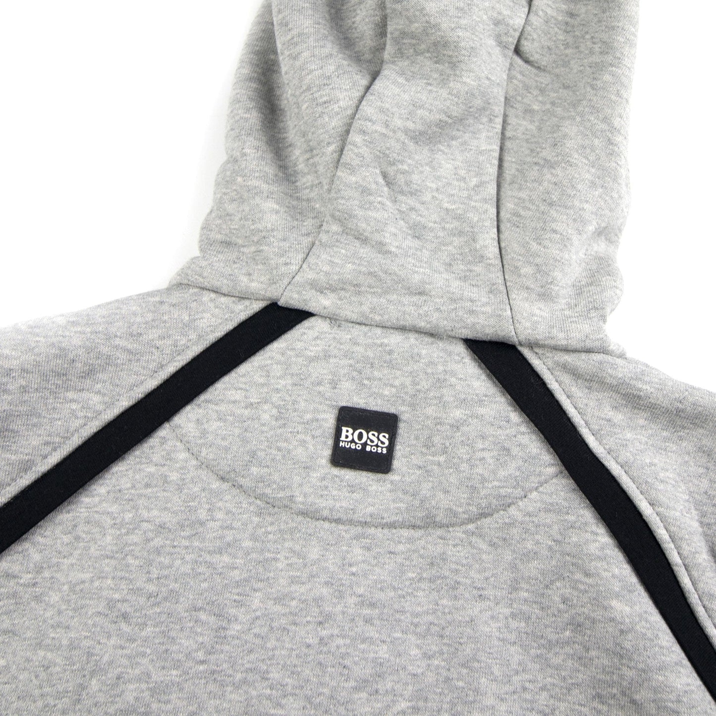 Hugo Boss Kids Rubber Logo Zip Up Hoody Grey/Black