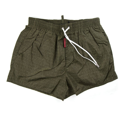 Dsquared2 All Over Print Shorts Khaki