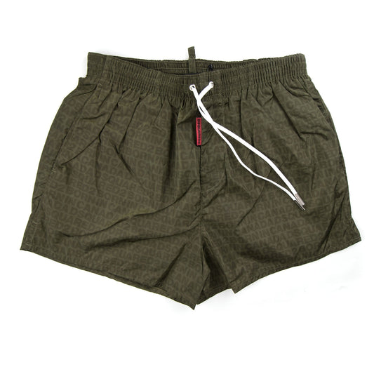 Dsquared2 All Over Print Shorts Khaki