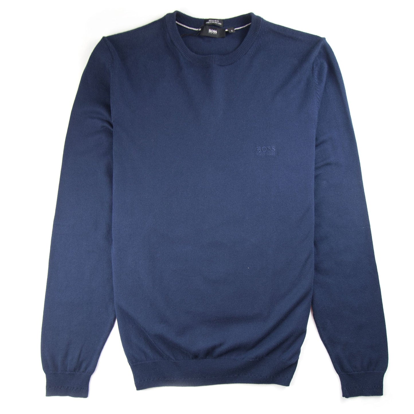 Hugo Boss Bargritte-B Round Neck Knitted Jumper Blue