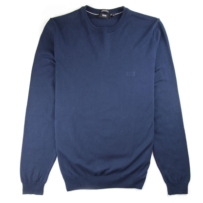 Hugo Boss Bargritte-B Round Neck Knitted Jumper Blue