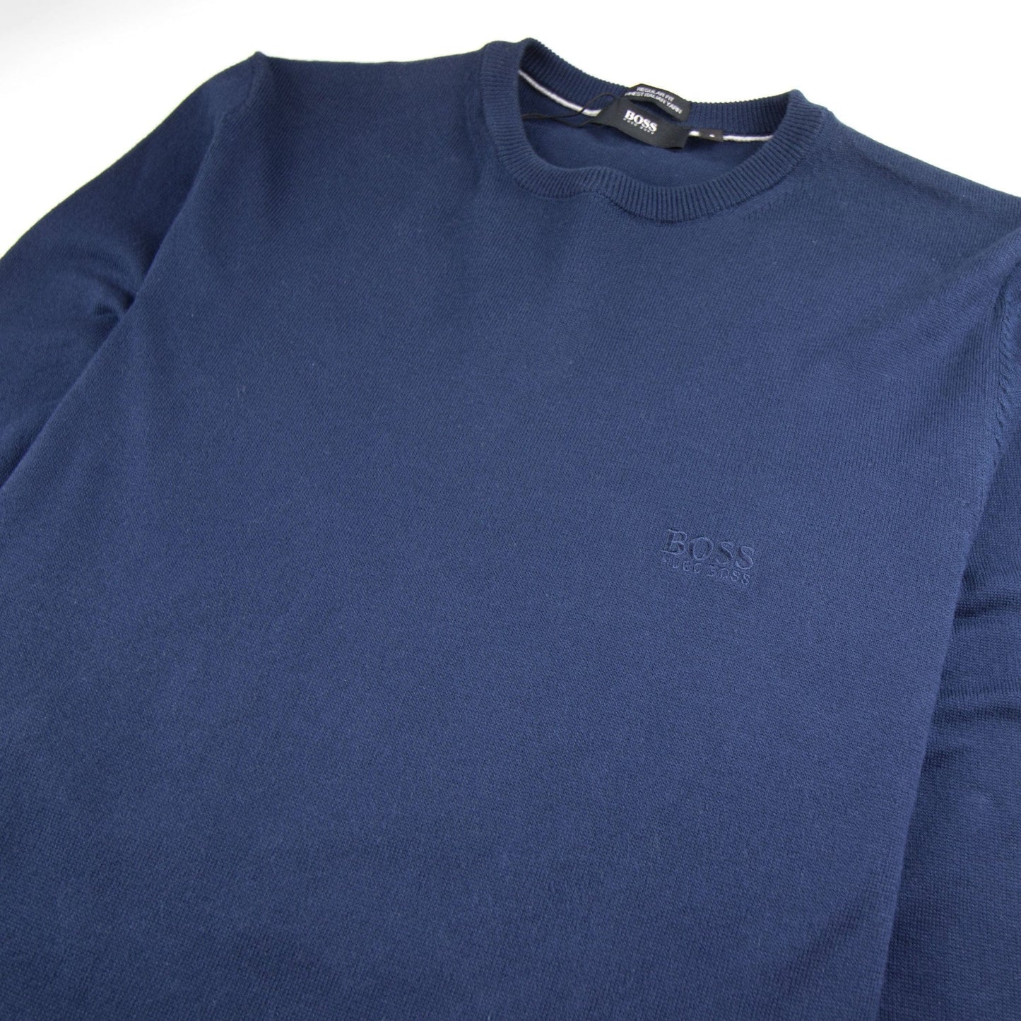 Hugo Boss Bargritte-B Round Neck Knitted Jumper Blue