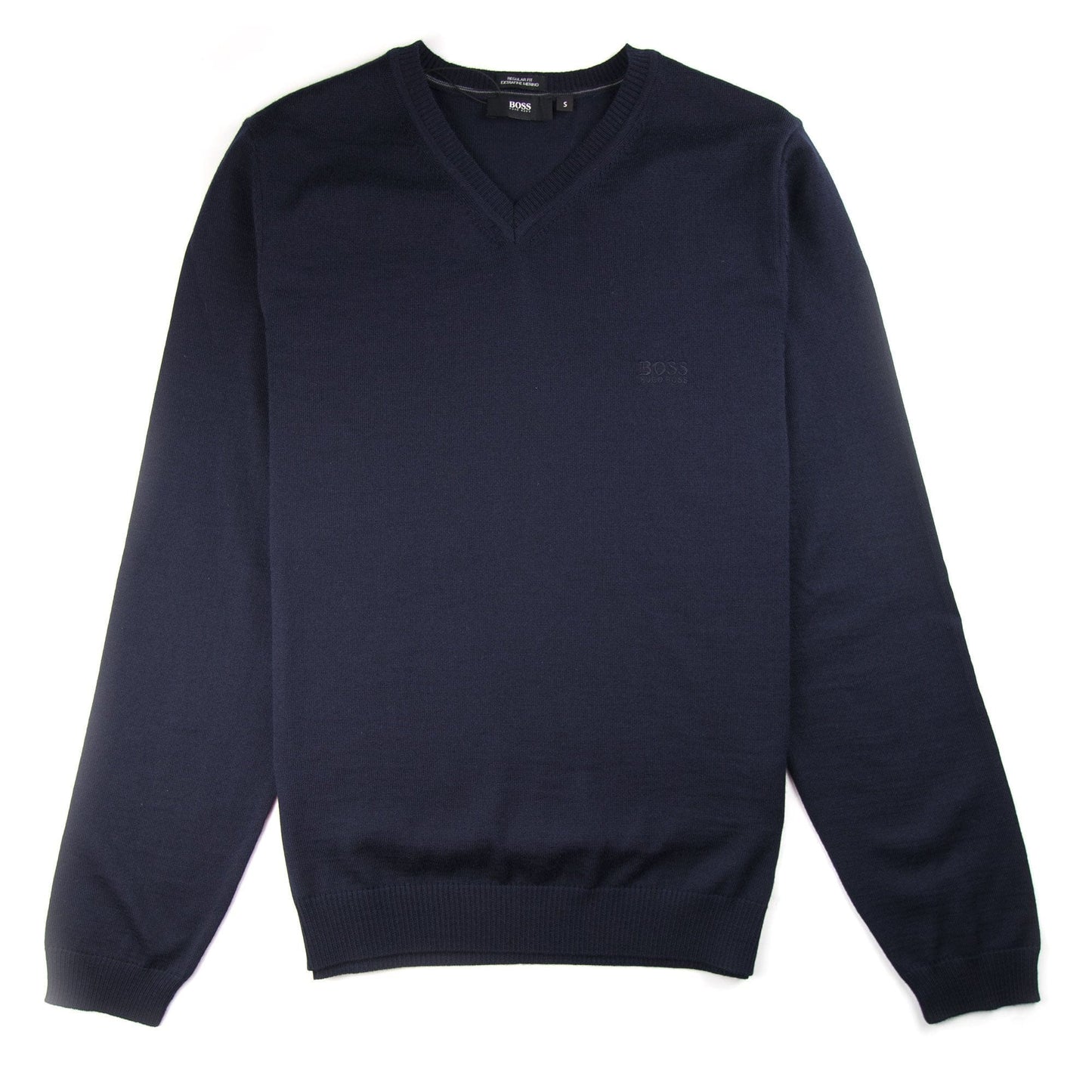 Hugo Boss Bargritte-B V Neck Knitted Jumper Navy