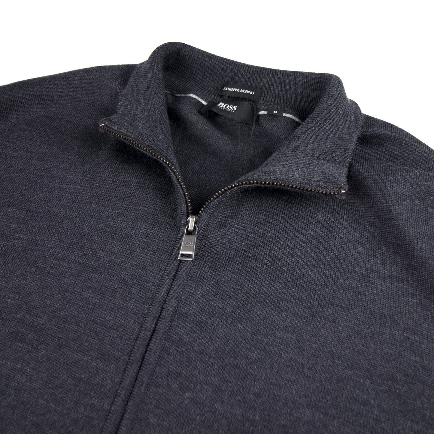 Hugo Boss Balonso Full Zip Jumper Dark Grey