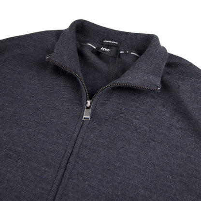 Hugo Boss Balonso Full Zip Jumper Dark Grey