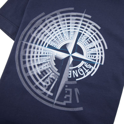 Stone Island Junior Spiral Compass T-Shirt Navy