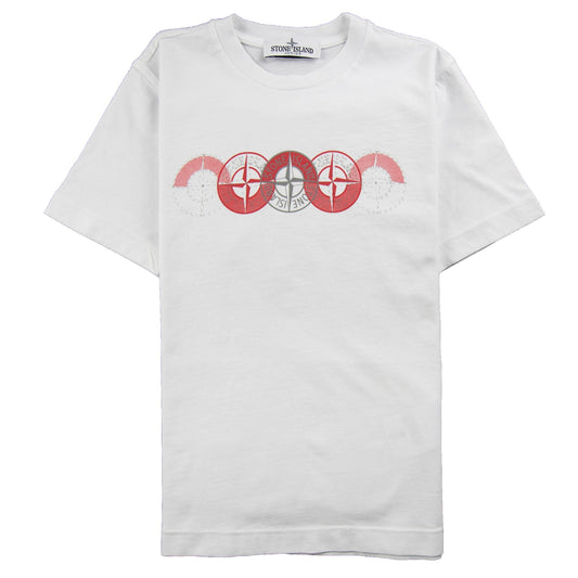 Stone Island Junior 5 Compass T-Shirt White