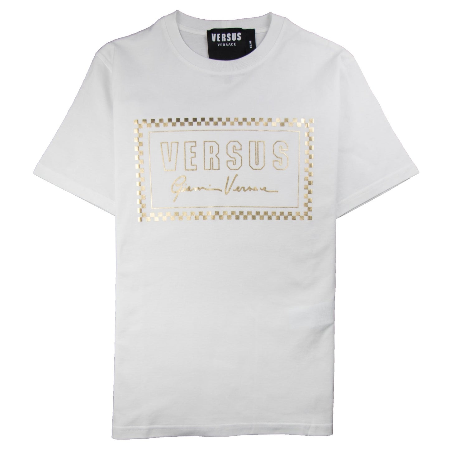 Versace Versus 90's Foil Logo T-Shirt White/Gold