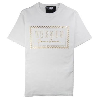 Versace Versus 90's Foil Logo T-Shirt White/Gold