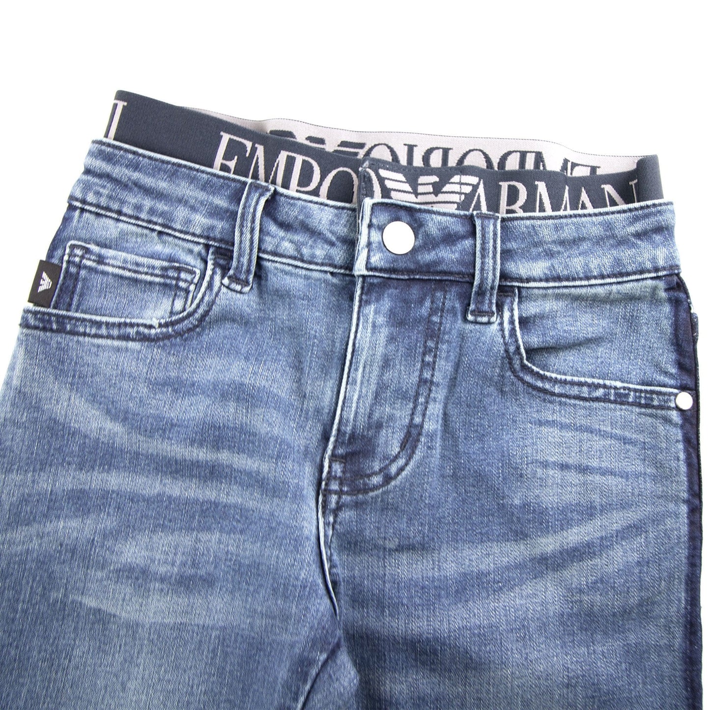 Emporio Armani Jnr Waistband Denim Jean