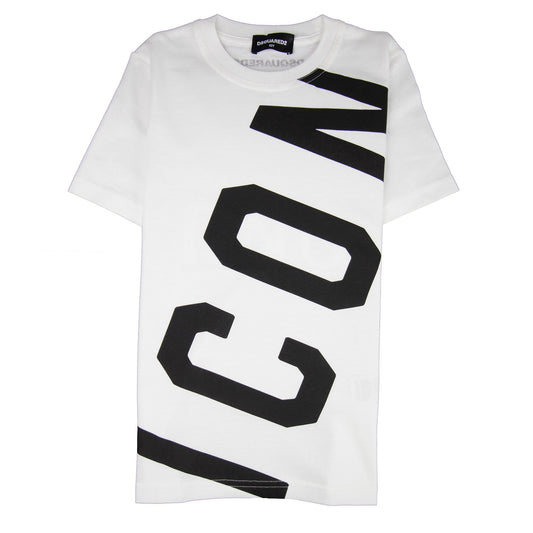 Dsquared2 Kids Large Icon Logo T-Shirt White