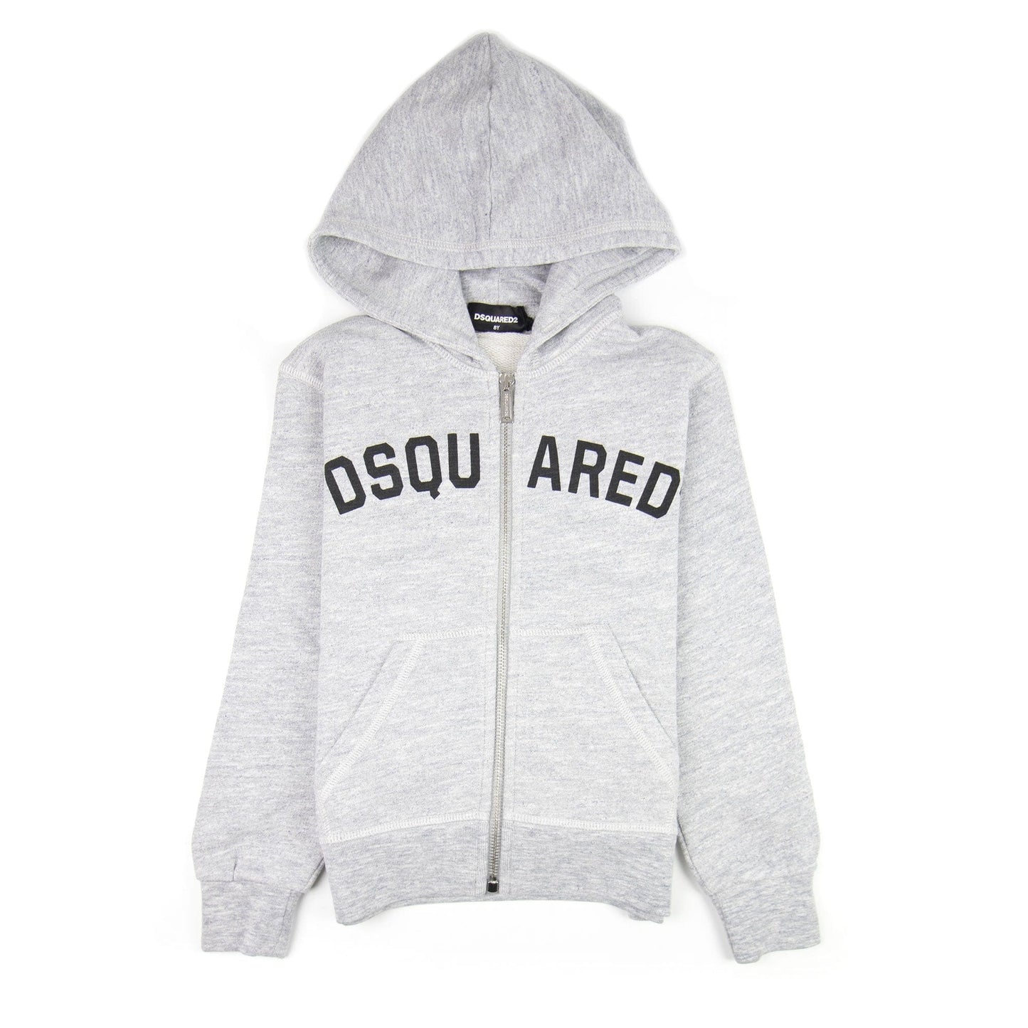 Dsquared2 Kids Logo Print Zip Up Logo Grey