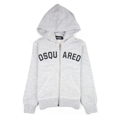 Dsquared2 Kids Logo Print Zip Up Logo Grey