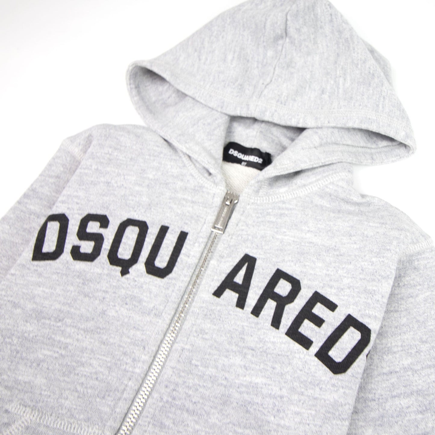 Dsquared2 Kids Logo Print Zip Up Logo Grey