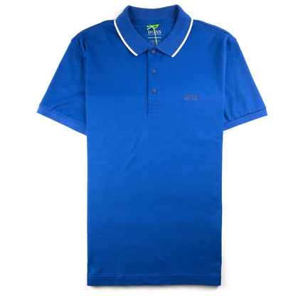 Hugo Boss PL-Tech Reflective Logo Short Sleeve Polo Electric Blue