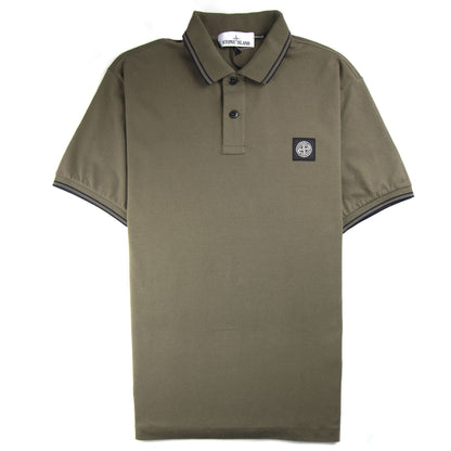 Stone Island Twin Tipped Short Sleeve Polo Shirt 'Regular Fit' Khaki