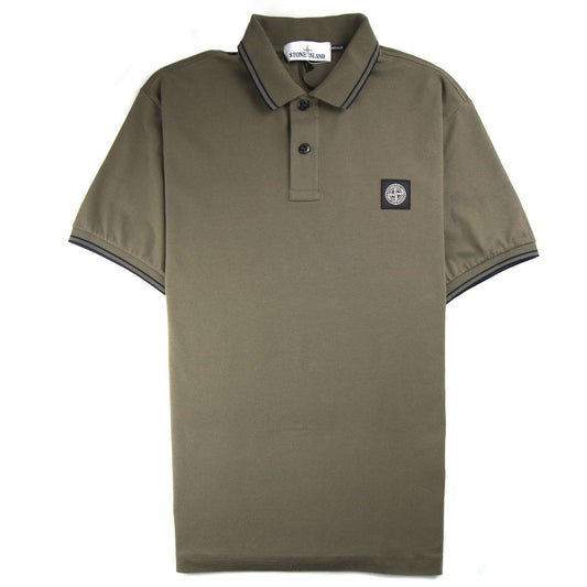 Stone Island Twin Tipped Short Sleeve Polo Shirt 'Regular Fit' Khaki