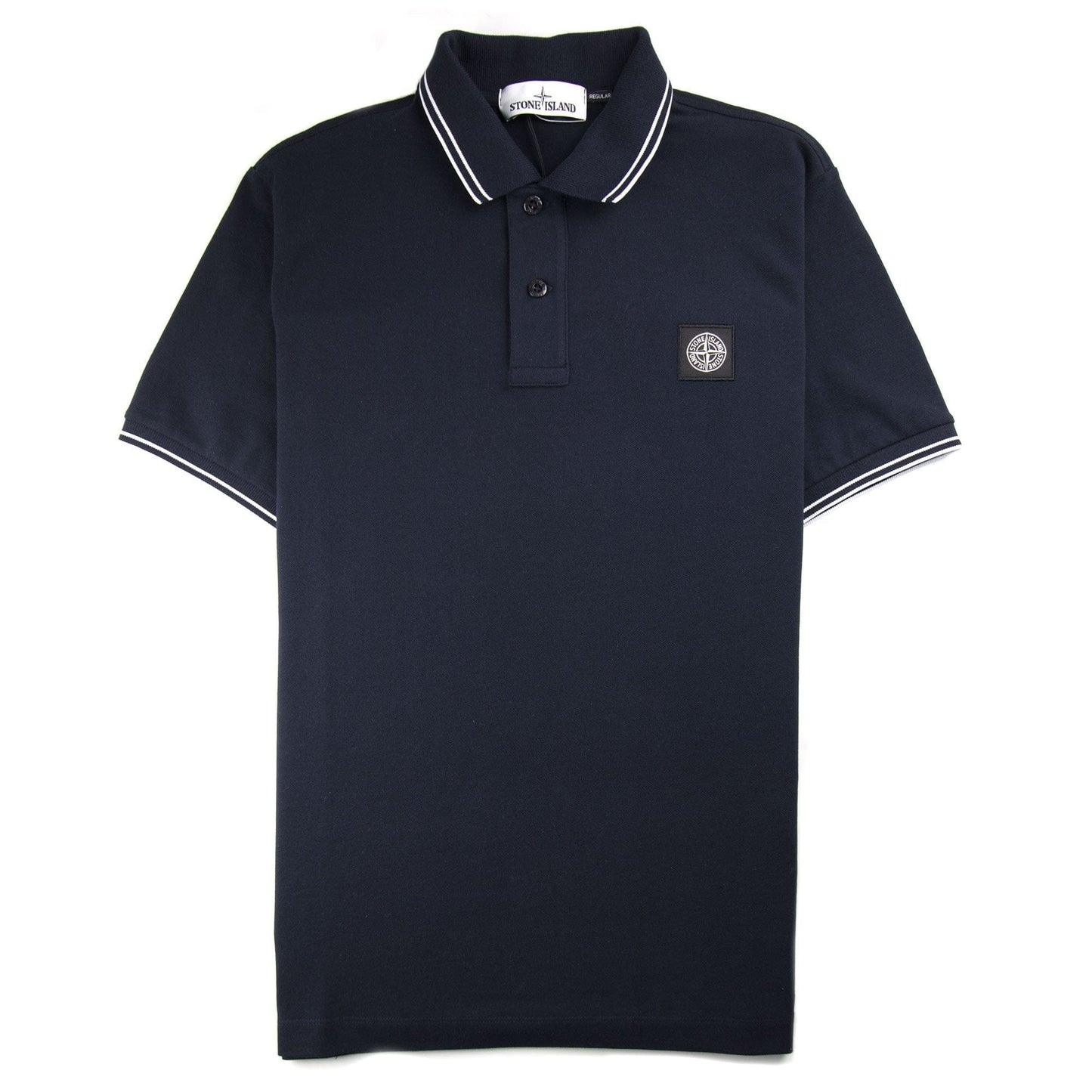 Stone Island Twin Tipped Short Sleeve Polo Shirt 'Regular Fit' Navy