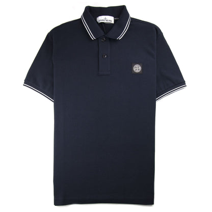 Stone Island Twin Tipped Short Sleeve Polo Shirt 'Regular Fit' Navy