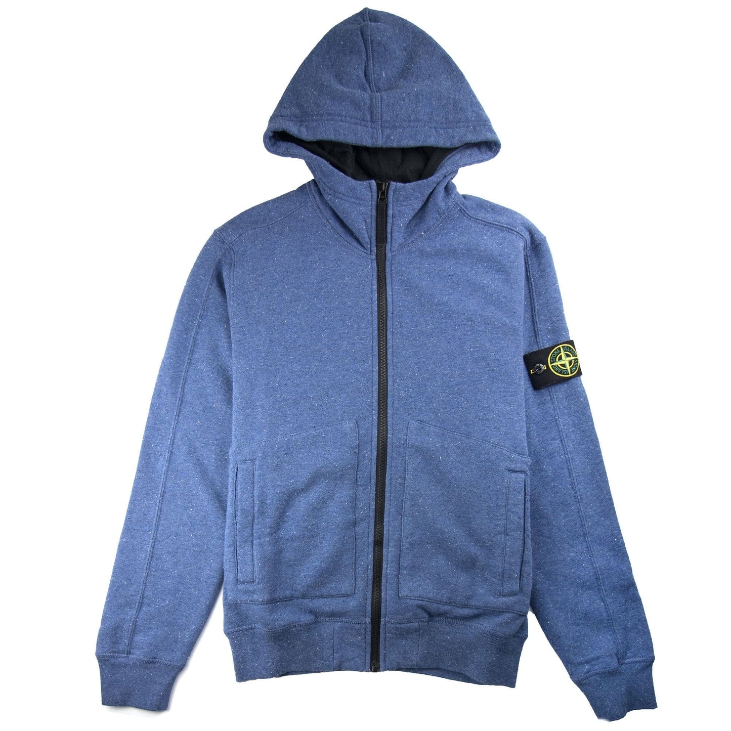 Stone Island Zip Up Hoody Marl Blue
