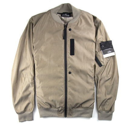 Stone Island Lenticular Jacquard Jacket Black/Gold Khaki