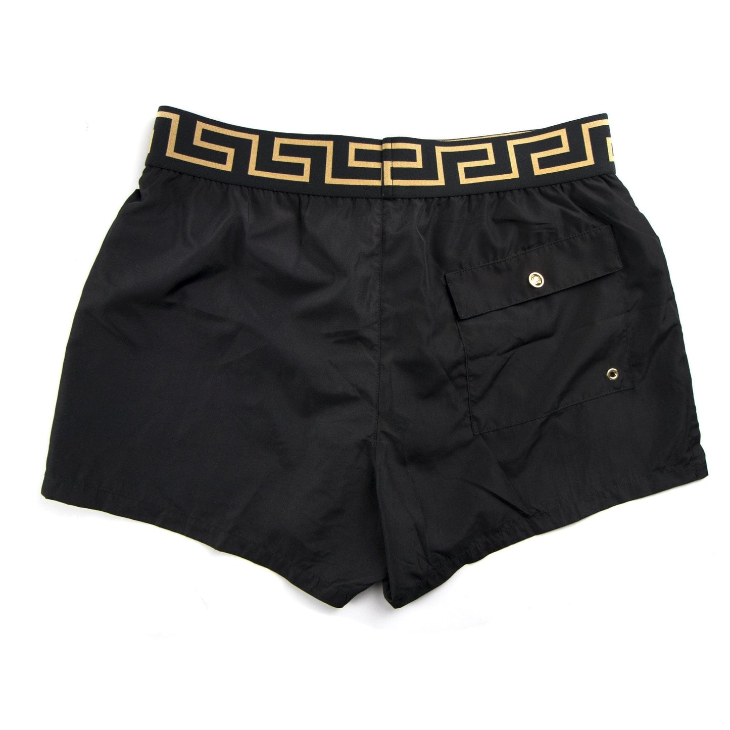 Versace Medusa Waistband Swim Shorts Black