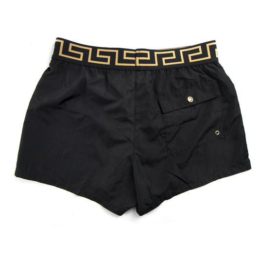 Versace Medusa Waistband Swim Shorts Black