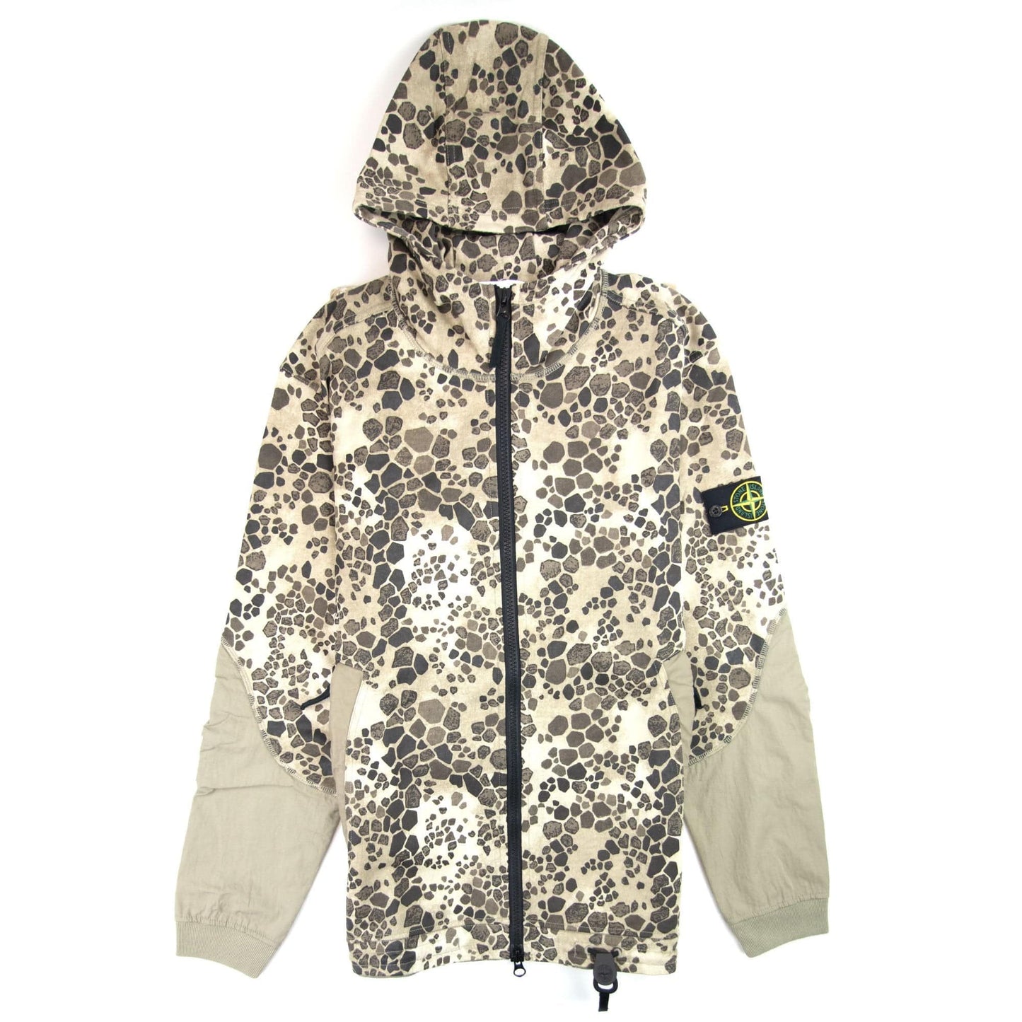 Stone Island Alligator Zip-Up Hoody Beige