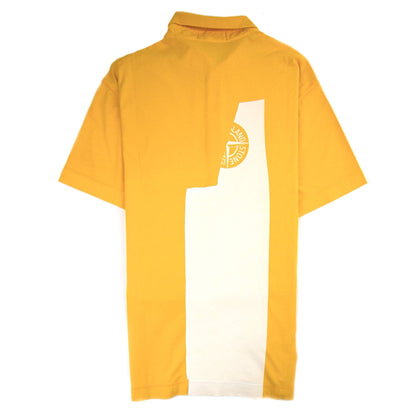 Stone Island Arm And Back Compass Logo Polo Shirt Yellow
