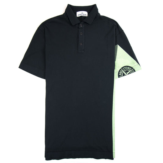 Stone Island Arm And Back Compass Logo Black