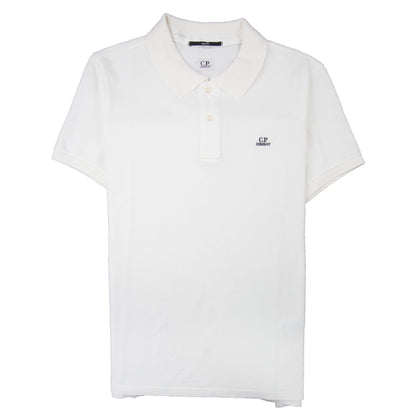 CP Company Chest Logo Polo White
