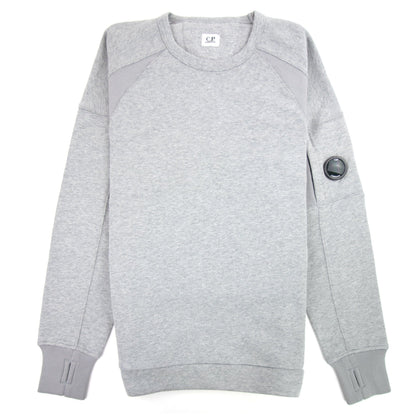 CP Company Diagonal Fleece Lens Sweatshirt w/ Waist String Grey