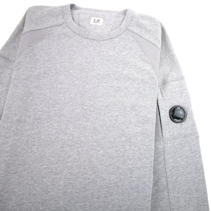 CP Company Diagonal Fleece Lens Sweatshirt w/ Waist String Grey