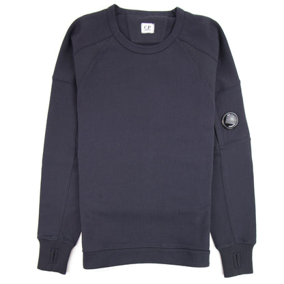 CP Company Diagonal Fleece Lens Sweatshirt w/ Waist String Navy