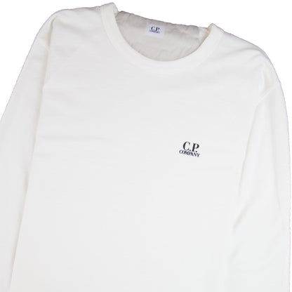 CP Company Chest Logo Sweatshirt White