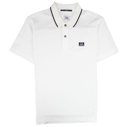 CP Company Tipped Polo Shirt White