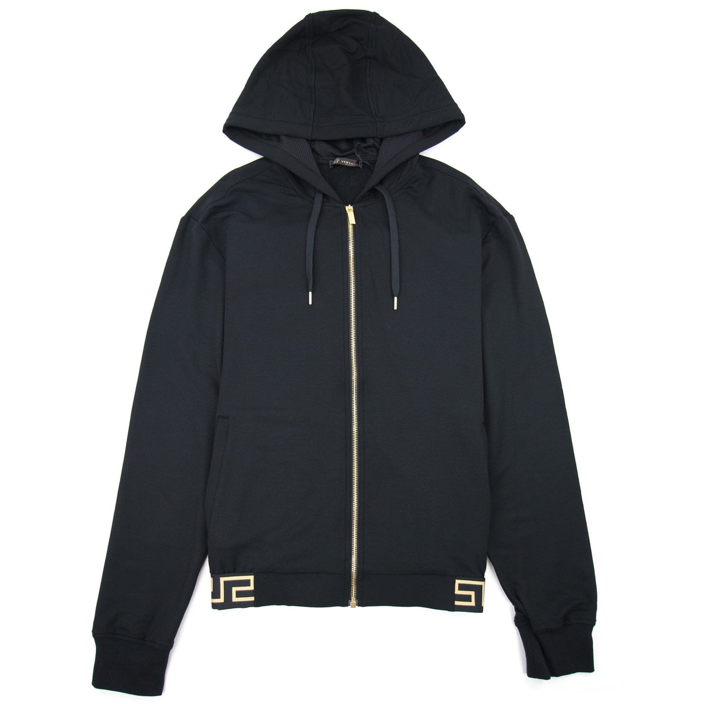 Versace Medusa Waist Band Zip Hoody Black