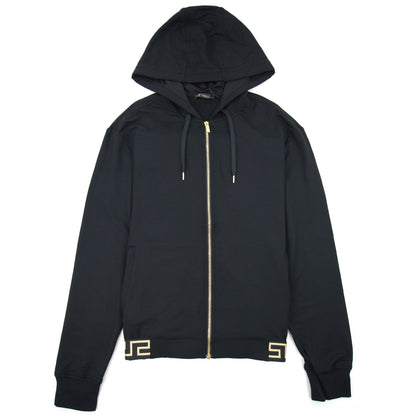 Versace Medusa Waist Band Zip Hoody Black