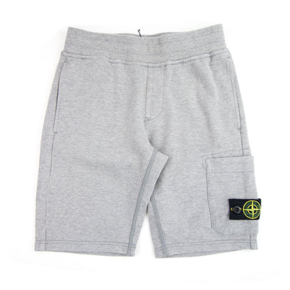 Stone Island Junior Bermuda Fleece Shorts Light Grey V1064