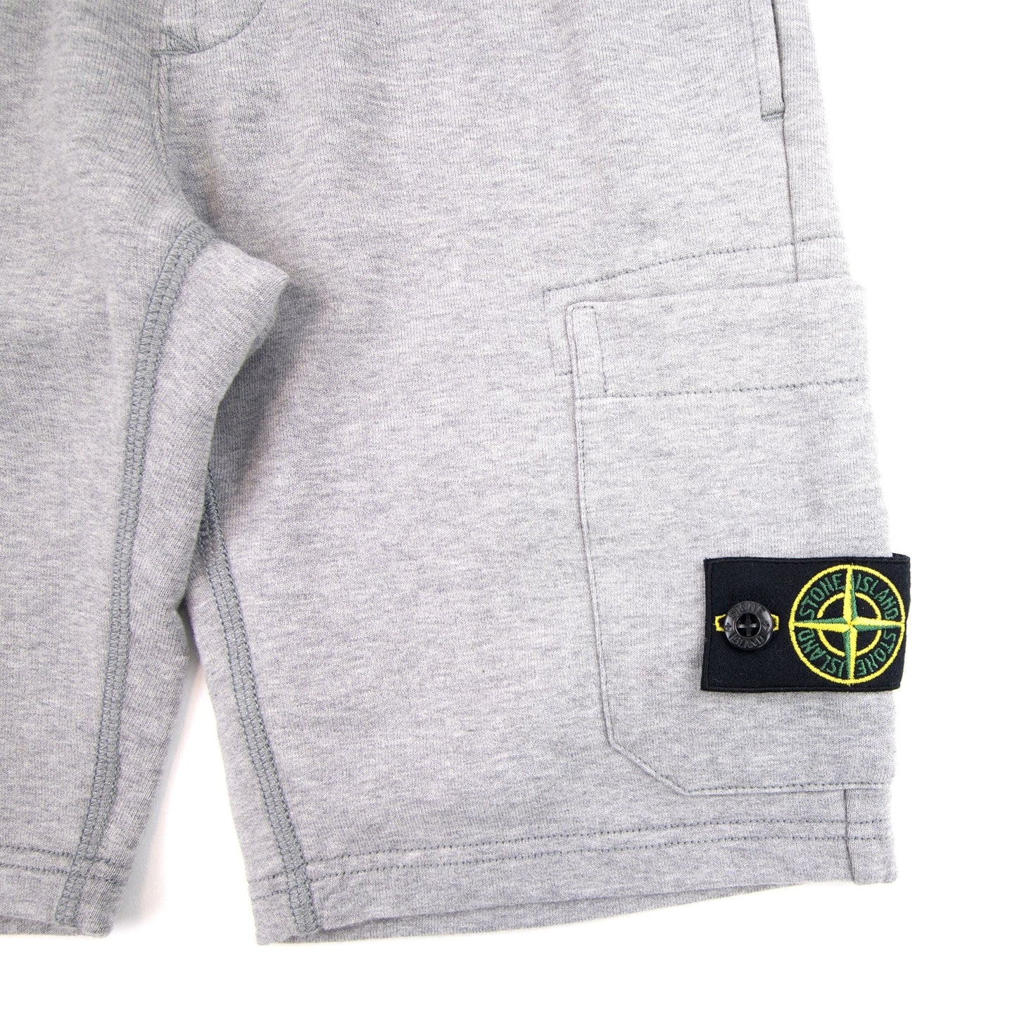 Stone Island Junior Bermuda Fleece Shorts Light Grey V1064