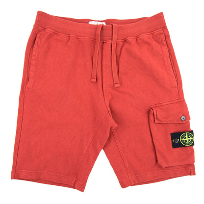 Stone Island 65860 Garment Dyed Shorts Brick Red V0036